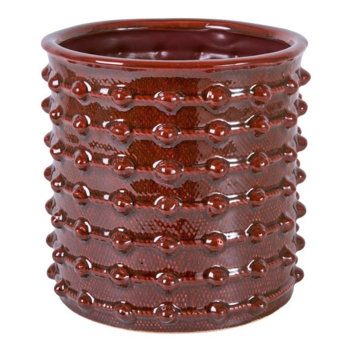 VASO CERAMICA 24X24X24 ROSSO